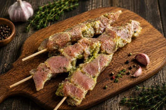 Pheasant & Garlic Herb Skewers