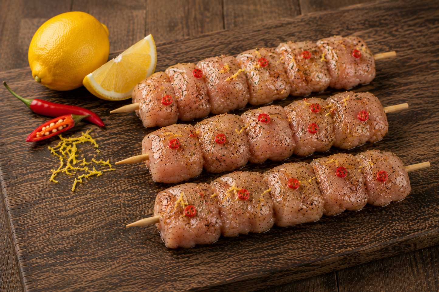 Lemon & Chilli Pheasant Skewers