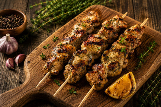 Pheasant & Garlic Herb Skewers